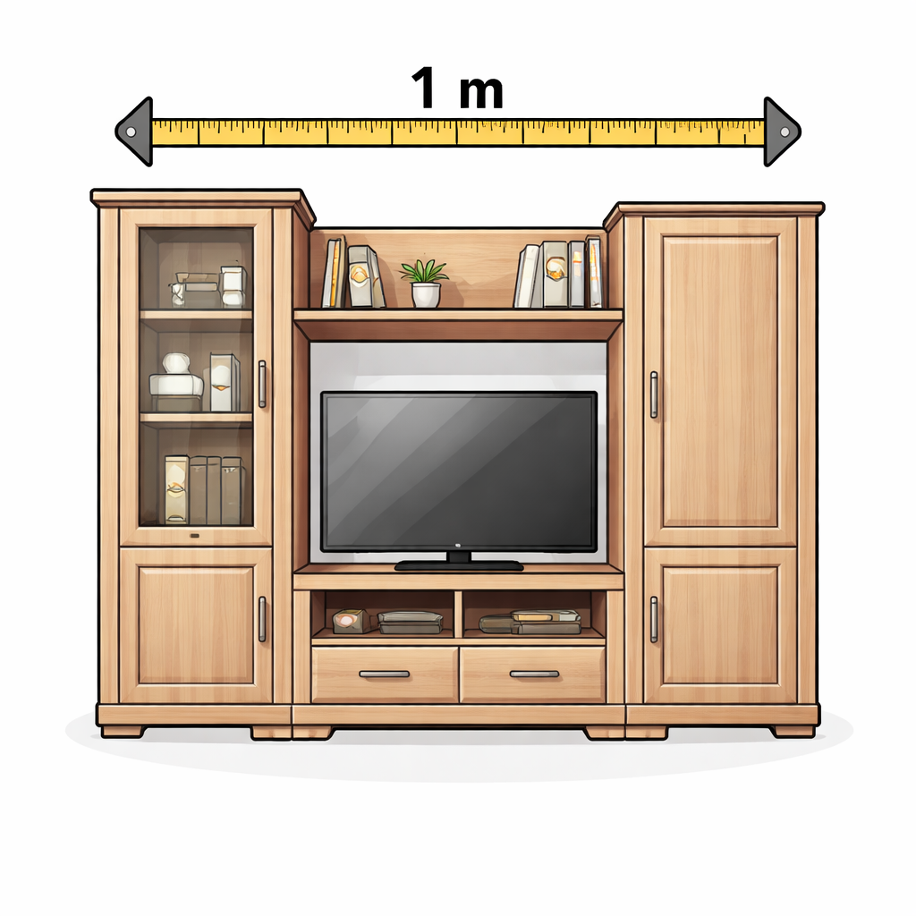 Wohnwand Classic je angefangener Meter – Wohnzimmerschrank Sperrmüll Abholung