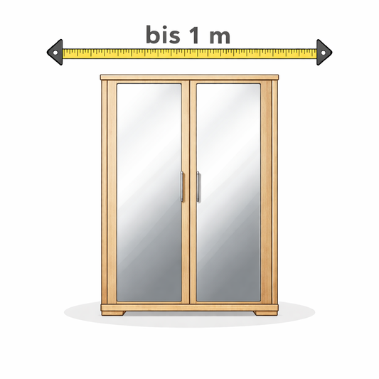 Kleiderschrank bis 1 Meter mit Spiegeltüren – Schlafzimmerschrank Sperrmüll Abholung Berlin