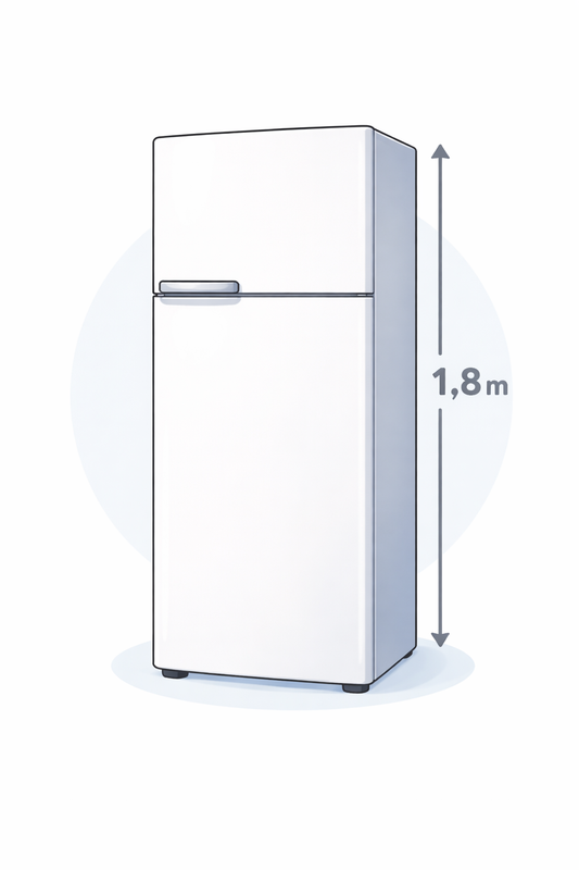 Kühlschrank bis 1,8 m Höhe – Abholung und Entsorgung Berlin